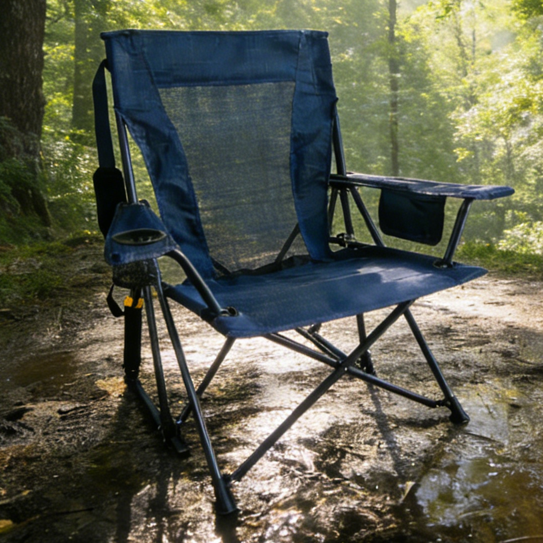 Premium Spring-Action Folding Outdoor Rocking Chair