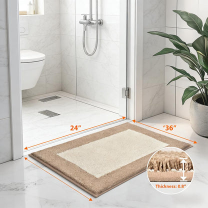 24"×36" Non-Slip Bath Mat (Super Absorbent & Machine Washable)