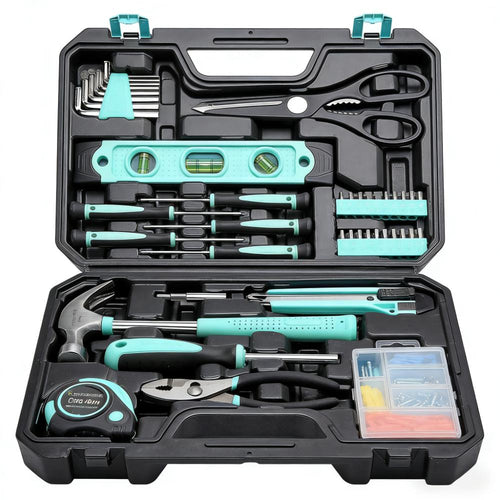 142-Piece Household Tool Kit (All-In-One with Organized Storage Case)