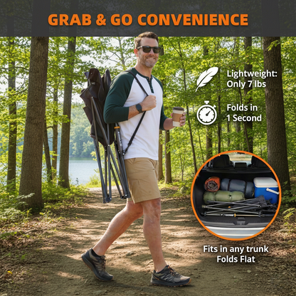 Premium Spring-Action Folding Outdoor Rocking Chair