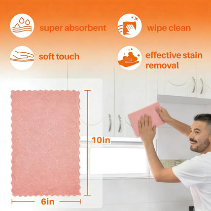 17-Piece Coral Velvet Dishcloth Set (4 Colors, 6×10in)