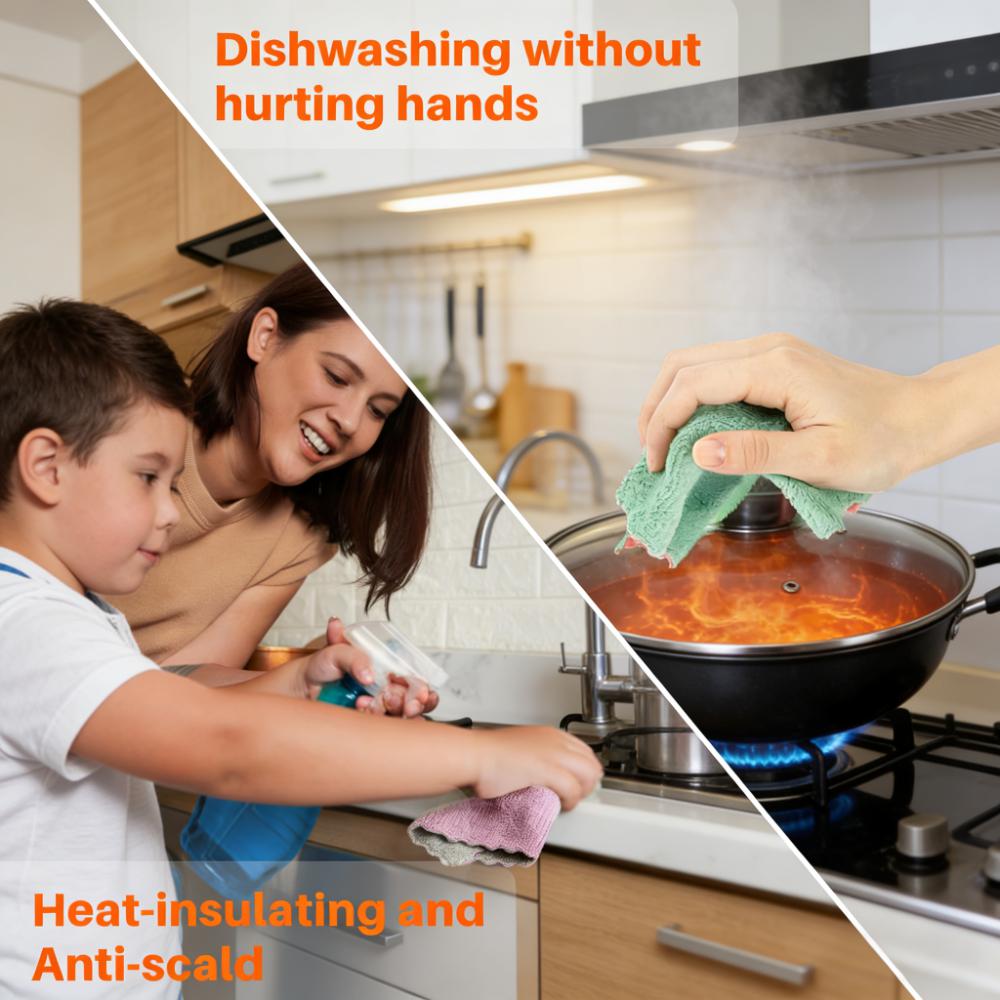 17-Piece Coral Velvet Dishcloth Set (4 Colors, 6×10in)