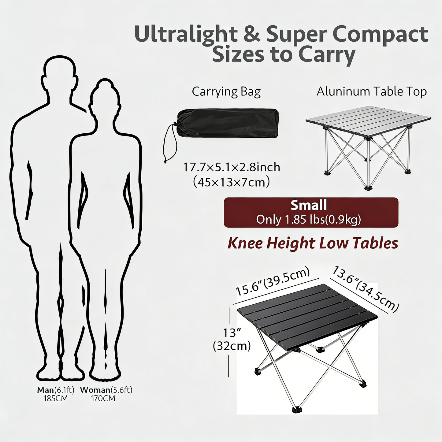 Ultralight Portable Folding Camping Table