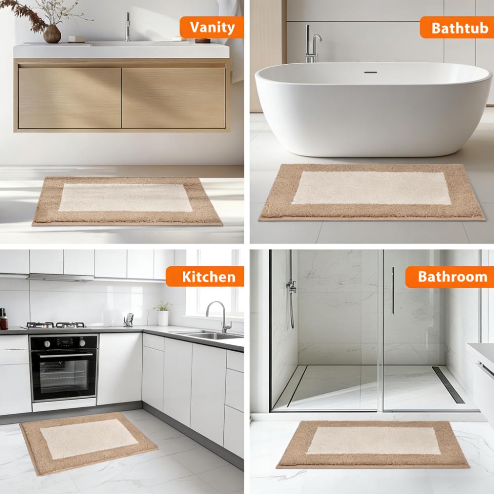 24"×36" Non-Slip Bath Mat (Super Absorbent & Machine Washable)